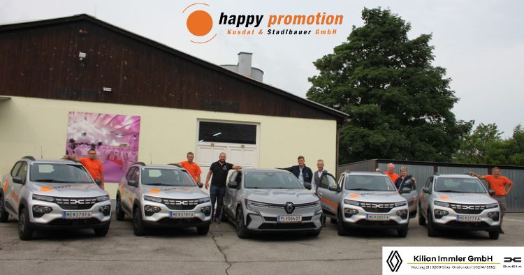 Elektomobilität bei Zeltverleih Happy Promotion